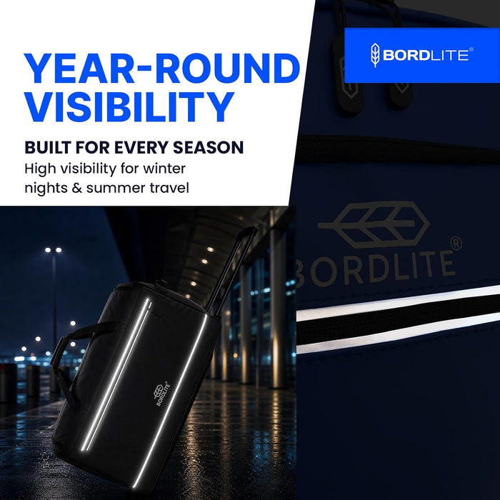 Bordlite 105L Extra Large Travel Bag on Wheels – 30 Inch Water-Resistant Tarp Holdall with 3 Smooth Wheels - 77x38x36cm