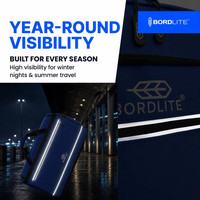 Bordlite 105L Extra Large Travel Bag on Wheels – 30 Inch Water-Resistant Tarp Holdall with 3 Smooth Wheels - 77x38x36cm