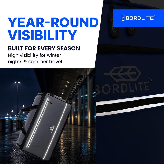 Bordlite 105L Extra Large Travel Bag on Wheels – 30 Inch Water-Resistant Tarp Holdall with 3 Smooth Wheels - 77x38x36cm
