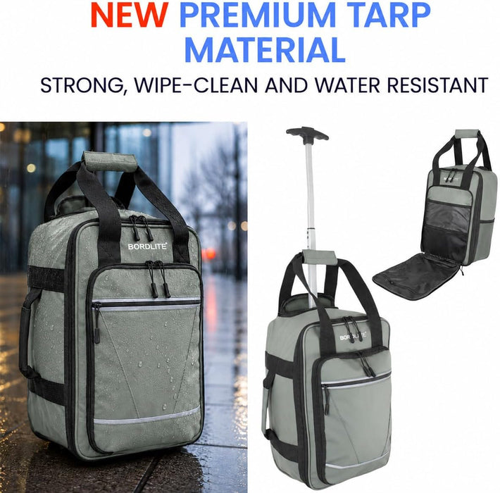 Bordlite Ryanair 40x20x25cm Cabin Backpack on Wheels – Lightweight 2 in 1 Trolley Bag & Rucksack (20L) – Fits Ryanair Free Hand Luggage Allowance