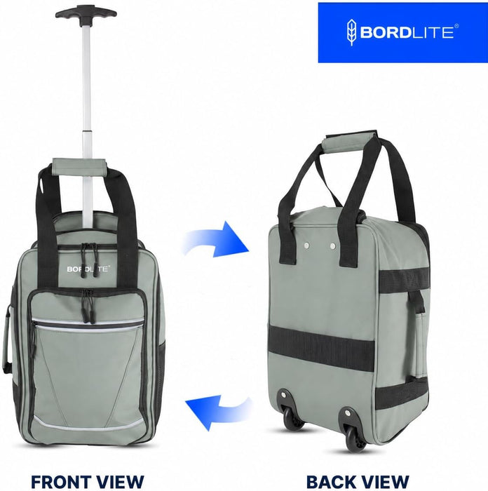 Bordlite Ryanair 40x20x25cm Cabin Backpack on Wheels – Lightweight 2 in 1 Trolley Bag & Rucksack (20L) – Fits Ryanair Free Hand Luggage Allowance