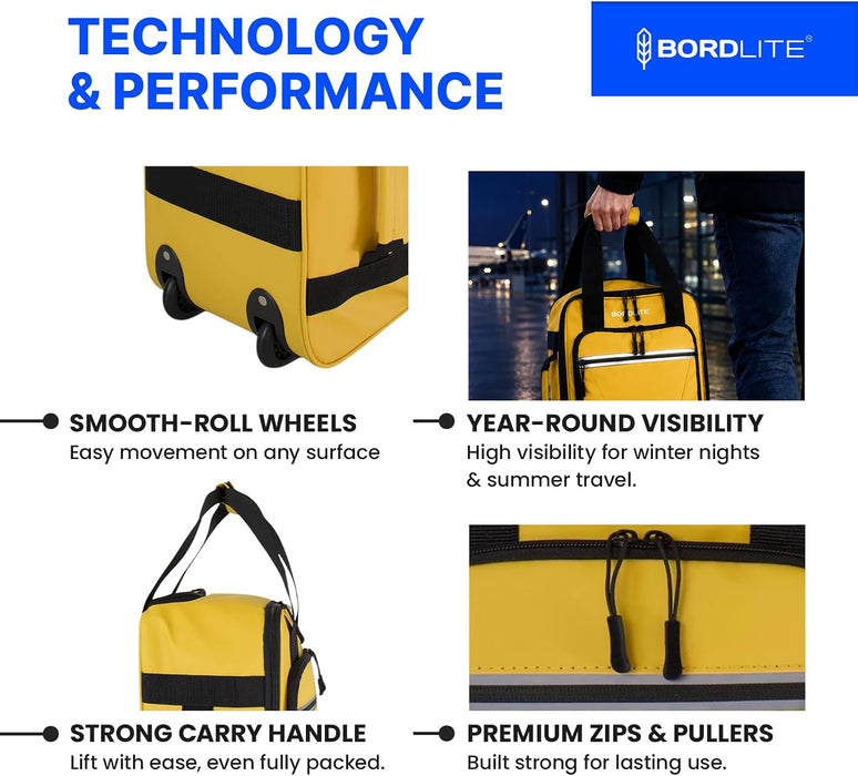 Bordlite Ryanair 40x20x25cm Cabin Backpack on Wheels – Lightweight 2 in 1 Trolley Bag & Rucksack (20L) – Fits Ryanair Free Hand Luggage Allowance